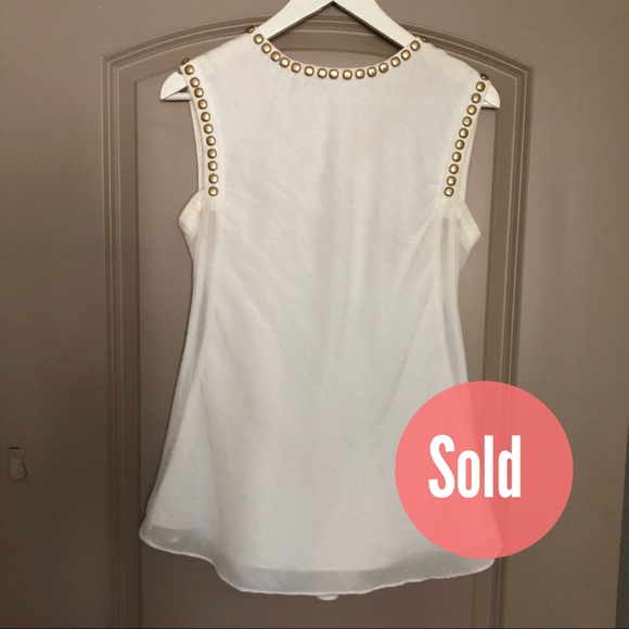 MM Couture Tops - MM Couture Cream drape back top